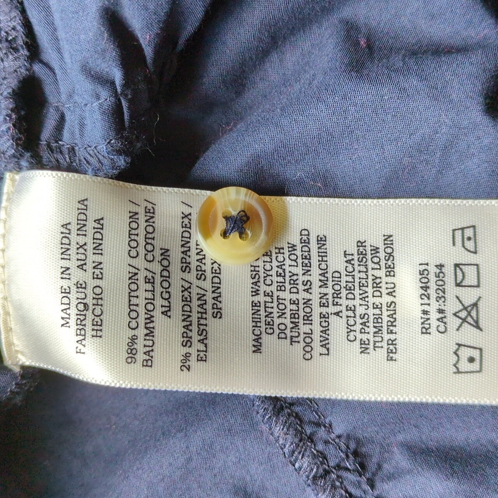 Porridge Anthropologie Tiered Tunic Blouse in Navy Size XL - Picture 7 of 7